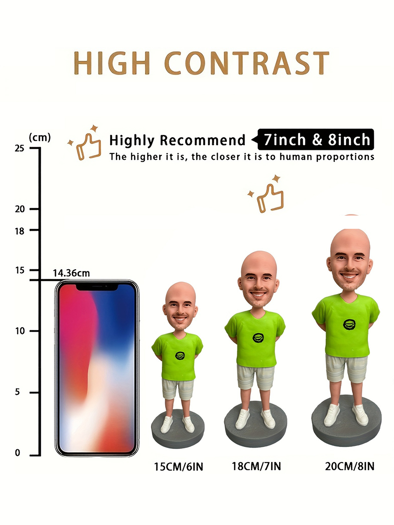 Handcrafted Custom 3D Clay Bobblehead Dolls - Stylized Cartoon Characters Based on Photos